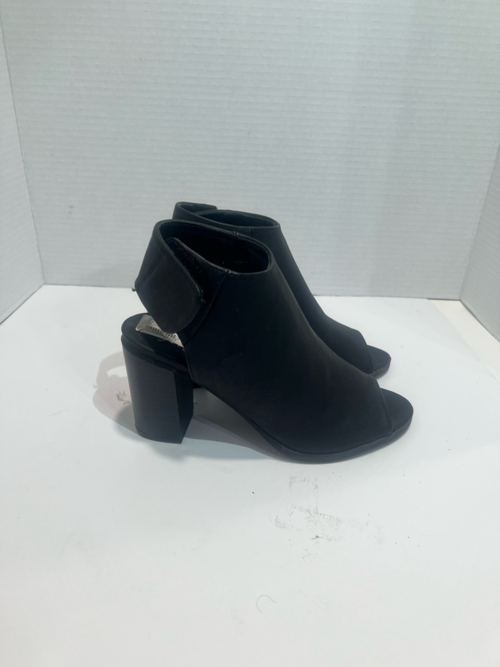 Shiekh Black Open-Toe Ankle Heel Booties